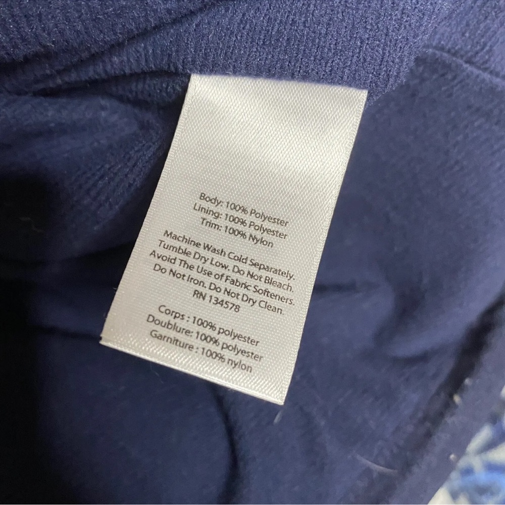 Vineyard Vines Fairisle Full Zip Mock Neck Jacket Blue Multi Size XS - Picture 3 of 6